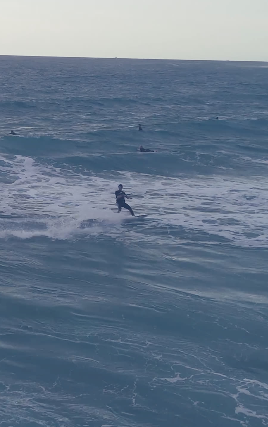 Kite surf en fin de journée